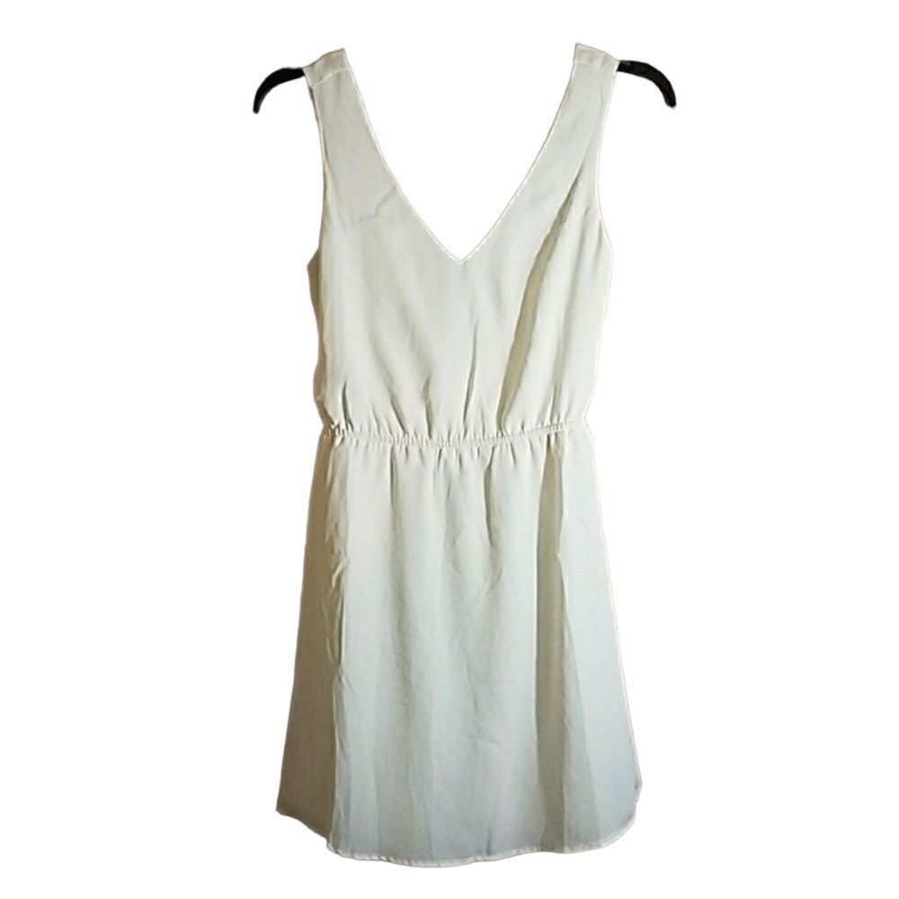 NWT TOBI Drape Open Back Skater V Neck Dress